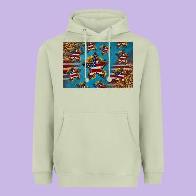 4th Of July Stars Skinny Metal Can Holder Heavyweight Hoodie Designed By Hra Design Shop