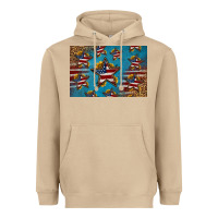 Mushroom 4th of july stars skinny metal can holder Heavyweight Hoodie - HRA Design Shop