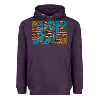 Plum 4th of july stars skinny metal can holder Heavyweight Hoodie - HRA Design Shop