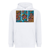 White 4th of july stars skinny metal can holder Heavyweight Hoodie - HRA Design Shop