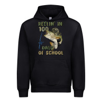 Black reelin' in 100 days of school Urban Hoodie - MaliasSmallBusiness