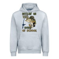 Heather Grey reelin' in 100 days of school Urban Hoodie - MaliasSmallBusiness