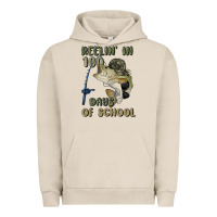 Pigment French Oak reelin' in 100 days of school Urban Hoodie - MaliasSmallBusiness