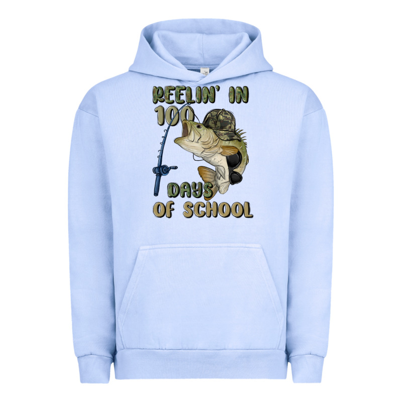 Reelin' In 100 Days Of School Urban Hoodie by MaliasSmallBusiness | Teevron