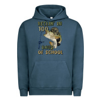 Pigment Midnight Navy reelin' in 100 days of school Urban Hoodie - MaliasSmallBusiness