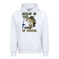 White reelin' in 100 days of school Urban Hoodie - MaliasSmallBusiness