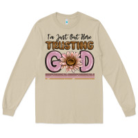 Mushroom im just out here trusting god Long Sleeve Tee - MaliasSmallBusiness