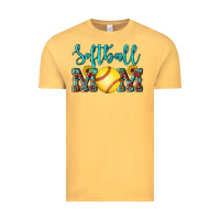 Vintage Mustard western leopard  sunflowers glitter mom softball Vintage Tee - Artiststas