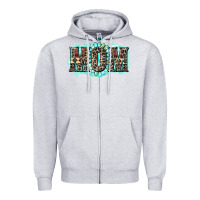 Heather Grey aztec mom Zipper Hoodie - Zillion Design Studio