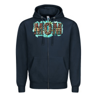 Navy aztec mom Zipper Hoodie - Zillion Design Studio