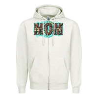 Oatmeal Heather aztec mom Zipper Hoodie - Zillion Design Studio