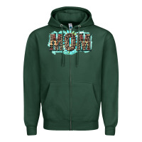 Sports Green aztec mom Zipper Hoodie - Zillion Design Studio
