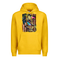 Lemon American Flag With Bass Fish Premium Hoodie - LillyAllenDesigns