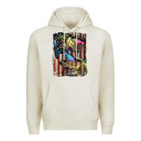 Oatmeal Heather American Flag With Bass Fish Premium Hoodie - LillyAllenDesigns