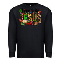 Black Christmas love like jesus Premium Sweatshirt - FaDigitalArtStudio
