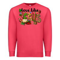 Cardinal Christmas love like jesus Premium Sweatshirt - FaDigitalArtStudio