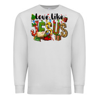 Dove Grey Christmas love like jesus Premium Sweatshirt - FaDigitalArtStudio