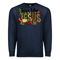 Navy Christmas love like jesus Premium Sweatshirt - FaDigitalArtStudio