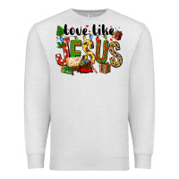 Oatmeal Heather Christmas love like jesus Premium Sweatshirt - FaDigitalArtStudio