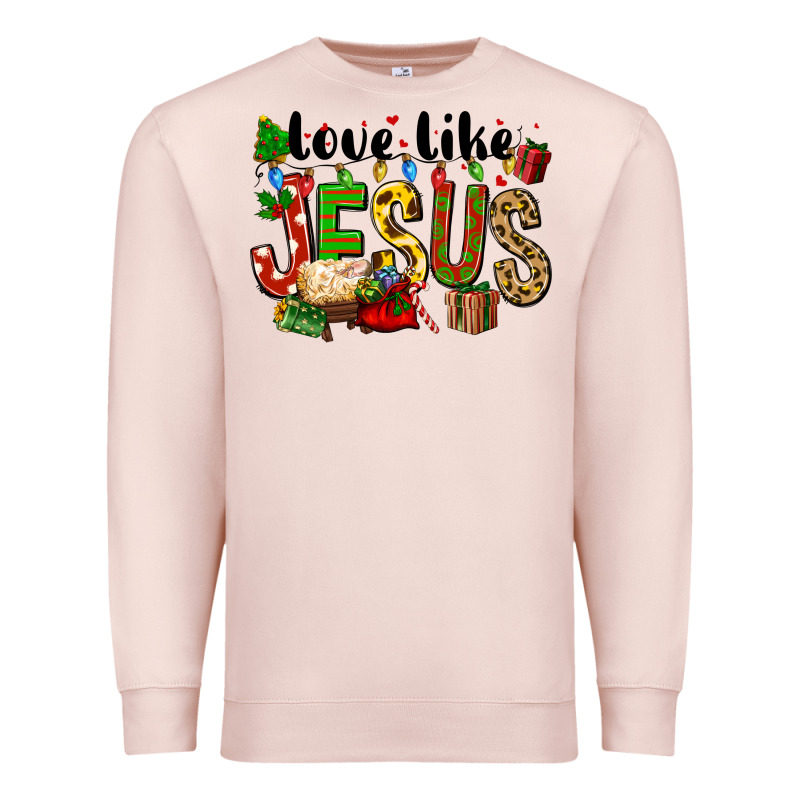 Christmas Love Like Jesus Premium Sweatshirt by FaDigitalArtStudio | Teevron