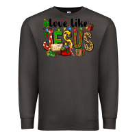 Smoke Christmas love like jesus Premium Sweatshirt - FaDigitalArtStudio