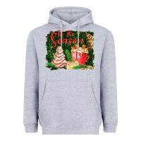 Heather Grey tis the season Heavyweight Hoodie - FaDigitalArtStudio