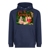 Navy tis the season Heavyweight Hoodie - FaDigitalArtStudio