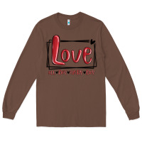 Chestnut love all day every day hearts Long Sleeve Tee - MaliasSmallBusiness
