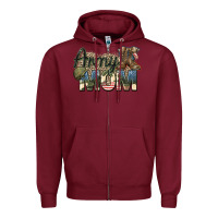 Burgundy army mom Zipper Hoodie - Zillion Design Studio