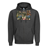Charcoal Heather army mom Zipper Hoodie - Zillion Design Studio