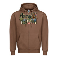 Chestnut army mom Zipper Hoodie - Zillion Design Studio