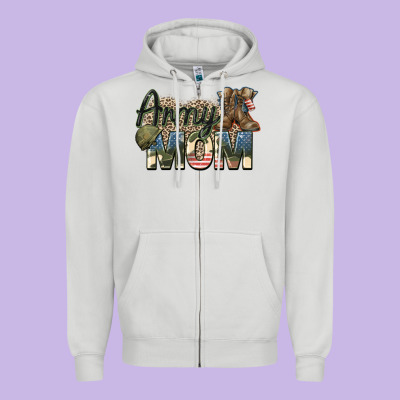 Zipper Hoodie army mom