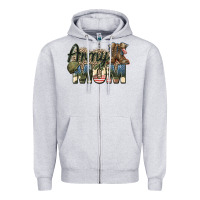 Heather Grey army mom Zipper Hoodie - Zillion Design Studio