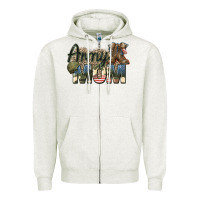 Oatmeal Heather army mom Zipper Hoodie - Zillion Design Studio