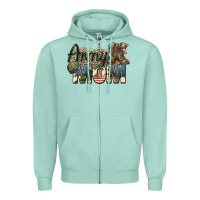 Seafoam army mom Zipper Hoodie - Zillion Design Studio