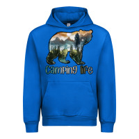 Cobalt camping bear Urban Hoodie - MaliasSmallBusiness
