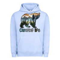 Pigment Grape Ice camping bear Urban Hoodie - MaliasSmallBusiness
