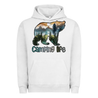 Pigment Lunar Rock camping bear Urban Hoodie - MaliasSmallBusiness