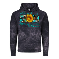 Cloud Black with god all things are possible sunflower Vintage Hoodie - AdoDesignShop