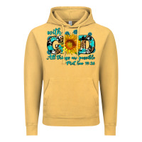 Vintage Mustard with god all things are possible sunflower Vintage Hoodie - AdoDesignShop