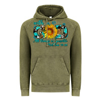 Vintage Olive with god all things are possible sunflower Vintage Hoodie - AdoDesignShop