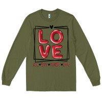 Army Green love all day every day Long Sleeve Tee - MaliasSmallBusiness