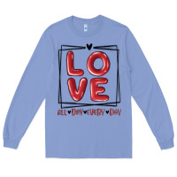 Colony Blue love all day every day Long Sleeve Tee - MaliasSmallBusiness