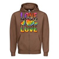 Chestnut love is love with hearts Zipper Hoodie - texasbilliewilder