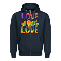 Navy love is love with hearts Zipper Hoodie - texasbilliewilder