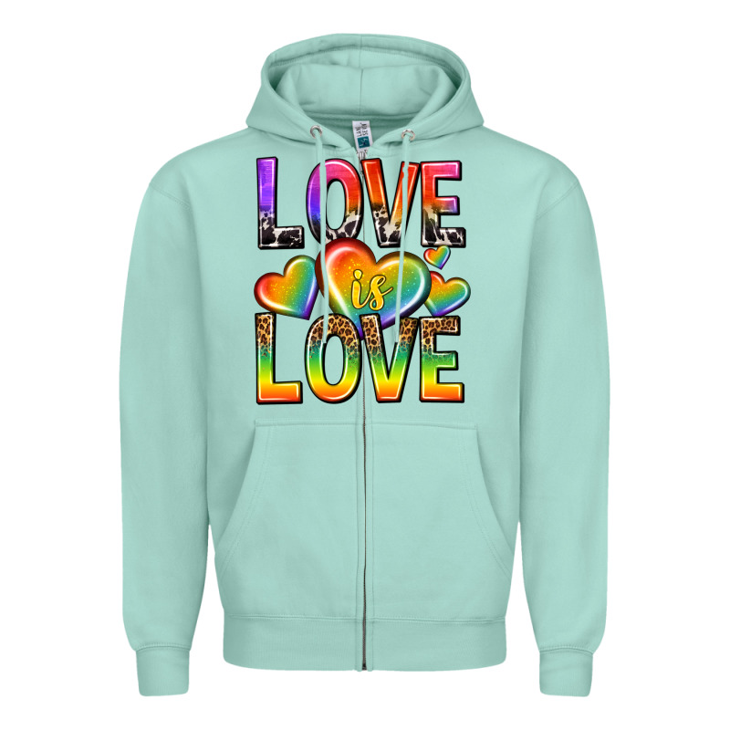 Love Is Love With Hearts Zipper Hoodie by texasbilliewilder | Teevron