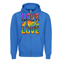 True Royal love is love with hearts Zipper Hoodie - texasbilliewilder