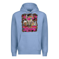 Colony Blue howdy valentine's day bull skull Premium Hoodie - Jasminsmagicworld