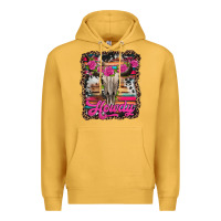 Mustard howdy valentine's day bull skull Premium Hoodie - Jasminsmagicworld
