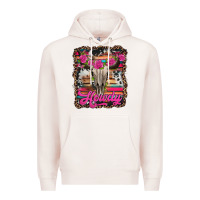 Pale Pink howdy valentine's day bull skull Premium Hoodie - Jasminsmagicworld